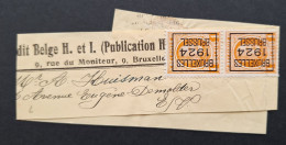 Typo 92A (BRUXELLES 1924 BRUSSEL) - Wikkel Credit Belge - Typo Precancels 1922-31 (Houyoux)