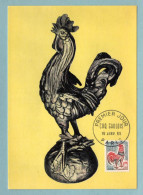 Carte Maximum 1965 - Coq Gaulois De Decaris 0,30 F -  YT 1331A  - Paris - 1960-1969