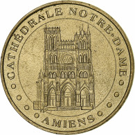 France, Jeton Touristique, Cathédrale Notre-Dame D'Amiens, 2001, MDP, Or - Andere & Zonder Classificatie