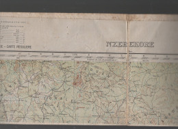 Nzerekore (Guinée) Grande Carte Entoilée 1/200000e     (CAT7197) - Topographische Kaarten