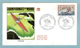 FDC France 1969 - Championnats Du Monde De Canoë Kayak - YT 1609 - 72 Bourg St Maurice - 1960-1969