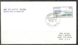 1981 Paquebot Cover, Sweden Stamp Used In Southampton, England - Lettres & Documents