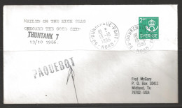 1986 Paquebot Cover, Sweden Stamp Used In Dunkerque, France - Brieven En Documenten