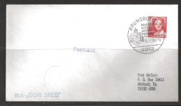 1984 Paquebot Cover, Denmark Stamp Used In Brunsbuttel, Germany - Lettres & Documents