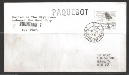 1987 Paquebot Cover, Sweden Stamp Mailed In Grimsby And Cleehorpes, UK - Lettres & Documents