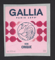 Etiquette De Bière Vierx Crique -  Brasserie Gallia  à  Paris (75) - Cerveza