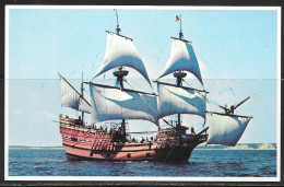 Massachusetts, Plymouth, Replica Of Mayflower, Writing On Back  - Sonstige & Ohne Zuordnung