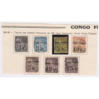 Timbres Des Colonies Françaises De 1881 - Congo - N°1 à N°7   - Oblitérés - Cote 1985 Euros - L'artdesgents.fr - Briefe U. Dokumente