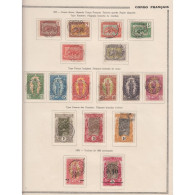 Congo Colonie Française Belle Série Timbres N°27 à 41 Et 46-47 Oblitérés Sur Charnières- Cote 560 Euros - Cartas & Documentos