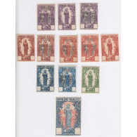 Congo Colonie Française Belle Collection 12 Essais Non Dentelés "sans Valeur" 1900 Neufs - Storia Postale