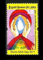 Sri Lanka 2011  MNH, World Aids Day, Disease, Medicine, Map - Maladies