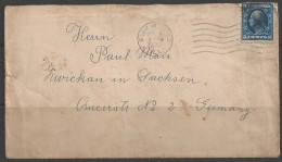 1922 5 Cents Washington, Bluff Island (Sep 5) ILL To Germany - Cartas & Documentos