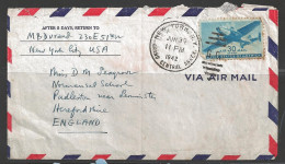 1942 Grand Central NY, Transport Airmail To England - Briefe U. Dokumente