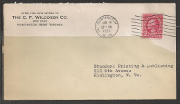 1935 Huntington West Virginia, Corner Card - Brieven En Documenten