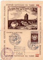 JOURNEE DU TIMBRE 1944 LYON - Commemorative Postmarks