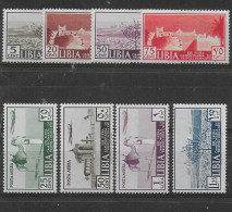 LIBIA 1939 " 13a FIERA DI TRIPOLI "  8 VAL. CON AEREA COMPLETA ** MNH LUSSO C2029 - Libye