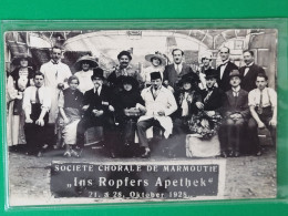 Carte Photo  Société Chorale De Marmoutier "ins Ropfers Apethek , Octobre 1928 - Autres & Non Classés