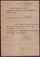 LETTRE DU 2 OCTOBRE 1927 A GIEN DU CHEF D ESCADRON MASSU ERGM - Documents