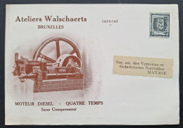 Typo 156B (BRUXELLES 1927 BRUSSEL) - Walschaerts Moteur - Typo Precancels 1922-31 (Houyoux)