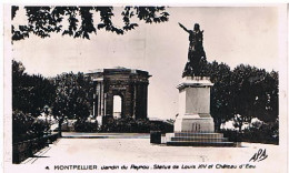 34  MONTPELLIER  JARDIN DU PEYROU  STATUE LOUIS XV  1936 - Montpellier