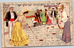RED STAR LINE : Card J-2 Shuffleboard From Entertainment On Board Series - Paquebots