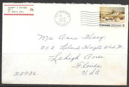 1972 8c Krieghoff Painting, St. Mary's Ont (Dec 13) To Florida - Storia Postale