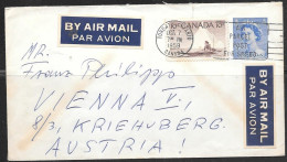 1959 1952 Eskimo Kayak, Toronto To Austria - Lettres & Documents