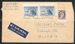 1955 Vancouver (Mar21) To Austria, Goose Stamps - Storia Postale