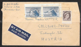 1955 Vancouver (Mar21) To Austria, Goose Stamps - Cartas & Documentos