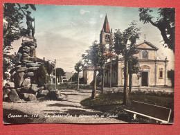 Cartolina - Coazze ( Torino ) - La Parrocchia E Monumento Ai Caduti - 1967 - Autres & Non Classés