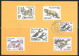 Iceland Animal Stamps With Cancel On Stamp 1981 - Briefmarken (Abbildungen)