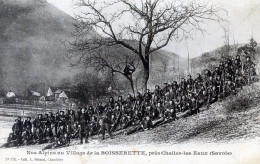 73   CHAMBERY (ENVIRONS)  CHASSEURS ALPINS PRES DE LA CROIX ROUGE AU COL ST SATURNIN - Chambery