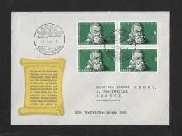 1948 BASEL WESTFÄLISCHER FRIEDE ► Offizieller Briefumschlag Mit Seltenem Zudruck Und Dazu Passender Entwertung - Cartas & Documentos