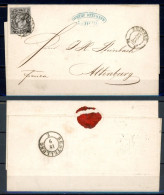 Allemagne Sachsen    Y&T    Obl    ---     Mi   8    ---   1855  --  Ausgabe Auf Farbiges Papier - Sachsen