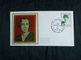 1976 1808 FDC Soie/zijde ( Brux/Brus)  :   "Centenaire De La Naissance De S.M. La Reine Elisabeth " - 1971-1980