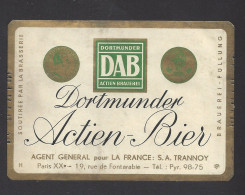 Etiquette De Bière-Dortmunder DAB-Agent Général Pour La France SA R-Agent Général Pour La France SA Trannoy   (75) - Bier