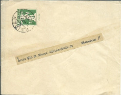 SUISSE BANDE JOURNAL 7,50c HEIDEN POUR MANNHEIM ( ALLEMAGNE ) DE 1929 LETTRE COVER - Postwaardestukken