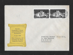 1948 RÉVOLUTION NEUCHATELOISE ► Offizieller Briefumschlag Mit Seltenem Zudruck Und Dazu Passender Entwertung - Cartas & Documentos