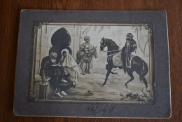 Cardboard Photo Arab Scenes Horse Rider - Other & Unclassified