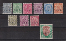 Inde Anglaise 1914 Série Surchargée IEF 98-107, 10 Val * Charnière MH - 1911-35 Koning George V