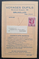 Typo [273] (BRUXELLES 1929 BRUSSEL) - Voyages DUFILS - Typografisch 1922-31 (Houyoux)