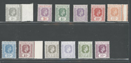 1938-49 MAURITIUS, Stanley Gibbons N. 252/63a, 12 Valori - Serie Completa - MNH** - Altri & Non Classificati