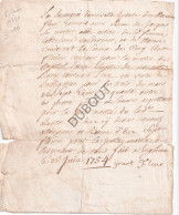 Enghien -  Manuscrit 1754 Concerne 500 Florins  (V3141) - Manuscripts