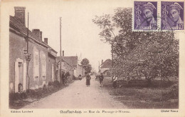 Chauffour Auxy * La Rue Du Passage à Niveau * Villageois - Other & Unclassified