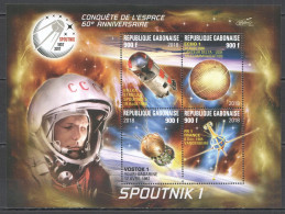 Vk024 2018 Space Conquest Sputnik 1 Yuri Gagarin Vostok 1 Belka Strelka Kb Mnh - Andere & Zonder Classificatie