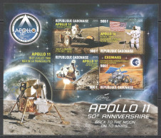 Vk026 2019 Space Apollo 11 Back To The Moon Exomars Apollo 14 Apollo 17 Kb Mnh - Autres & Non Classés