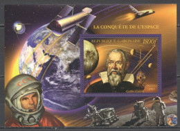 Vk035 2009 Space Conquest Yuri Gagarin Galileo Galilei Apollo 1Bl Mnh - Otros & Sin Clasificación