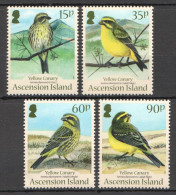 Ft235 2010 Ascension Island Birds Yellow Canary Fauna #1119-21 Set Mnh - Other & Unclassified