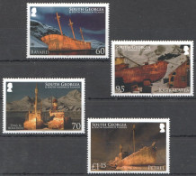 Ft237 2010 South Georgia Shipwrecks Ships Transport #503-506 1Set Mnh - Bateaux