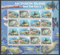 Ft221 2012 Ascension Island Reef Fish 2 Marine Life #1170-3 Michel 40 Euro Mnh - Mundo Aquatico